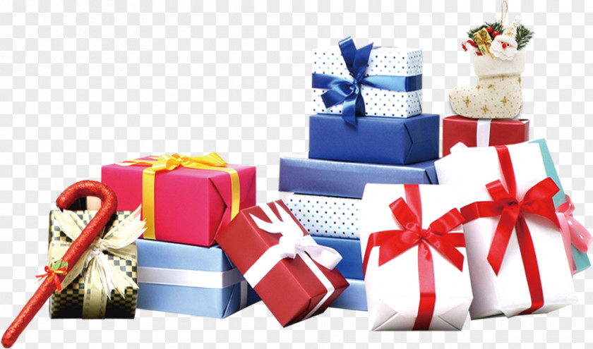 Valentines Day Gift Boxes Stacked Color Santa Claus Christmas Eve Tree PNG