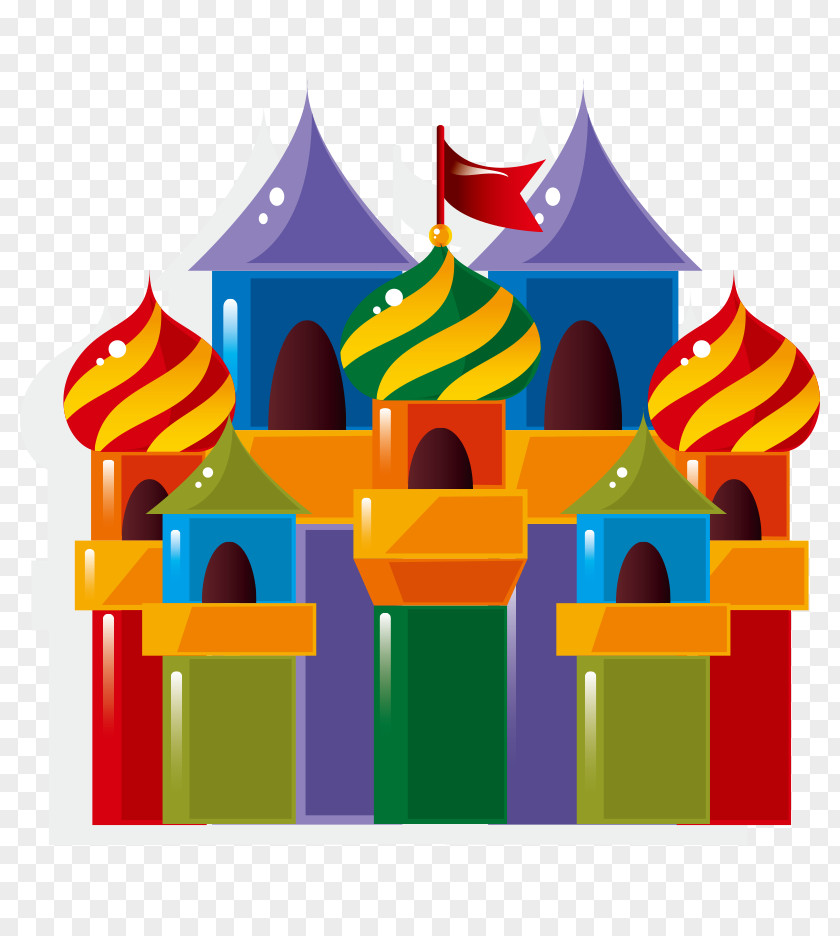 Vector Playground Toy Town Amusement Park Illustration PNG