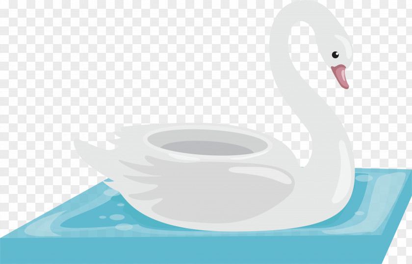 Design Of Cartoon White Swan Mute Animation Comics PNG