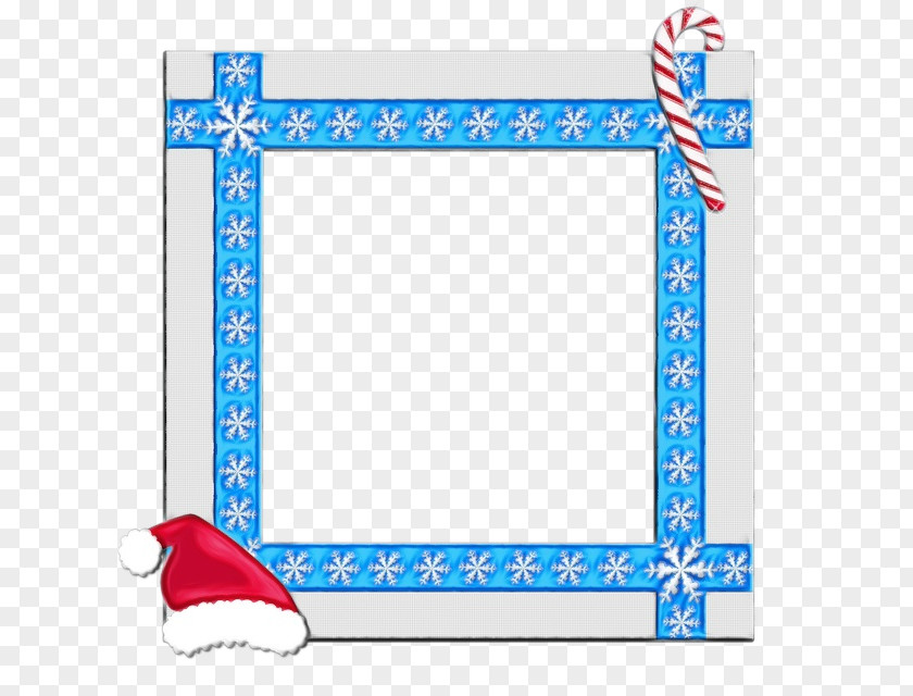 Rectangle Blue Picture Frame PNG