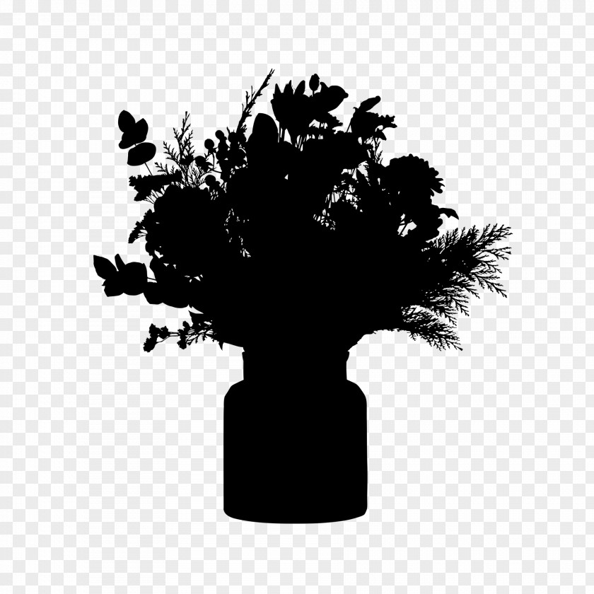 Tree Silhouette Font Black M PNG