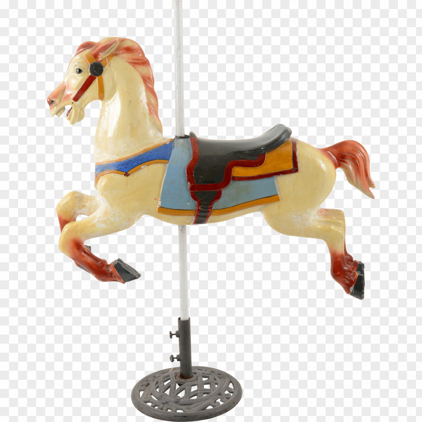 Carousel Mustang Amusement Park Wooden Solvang Antiques PNG