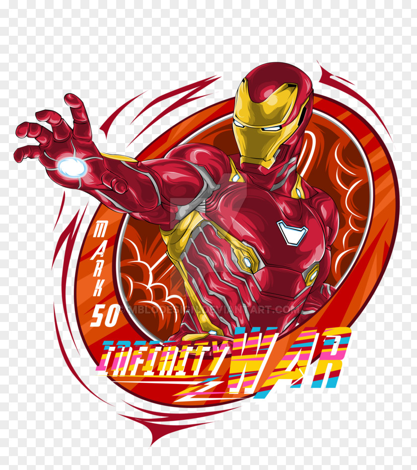 Design T-shirt Iron Man Art PNG