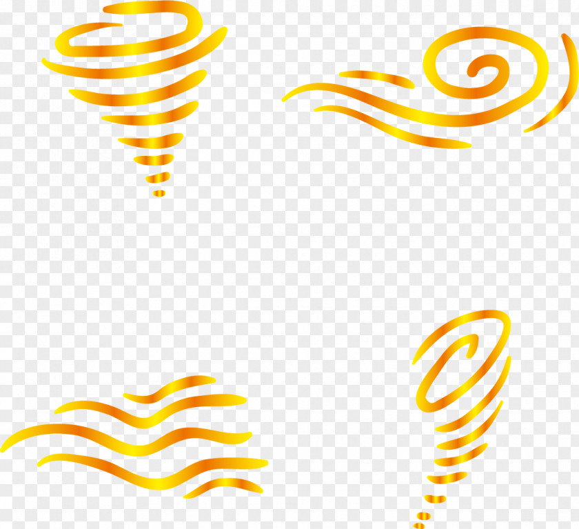 Golden Tornado Clip Art PNG