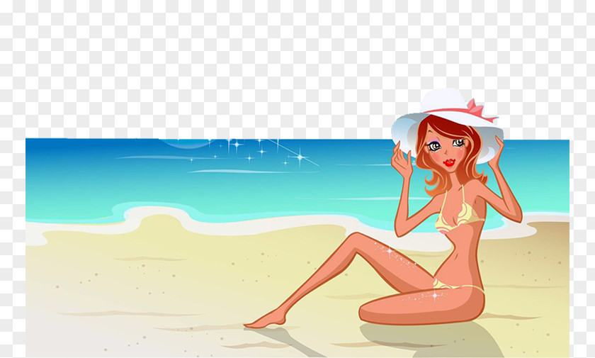 Beach Beauty Stock Photography Illustration PNG