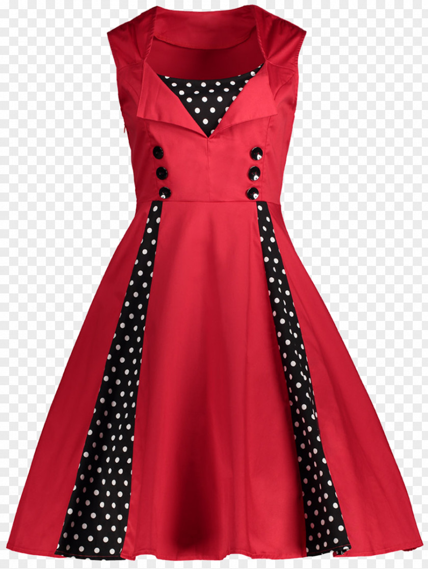 Formal Dress 1950s Polka Dot Vintage Clothing Retro Style PNG