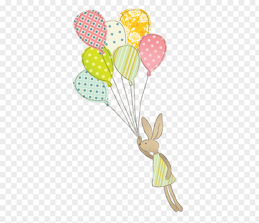 Rabbit Balloon Petal Cut Flowers Clip Art PNG