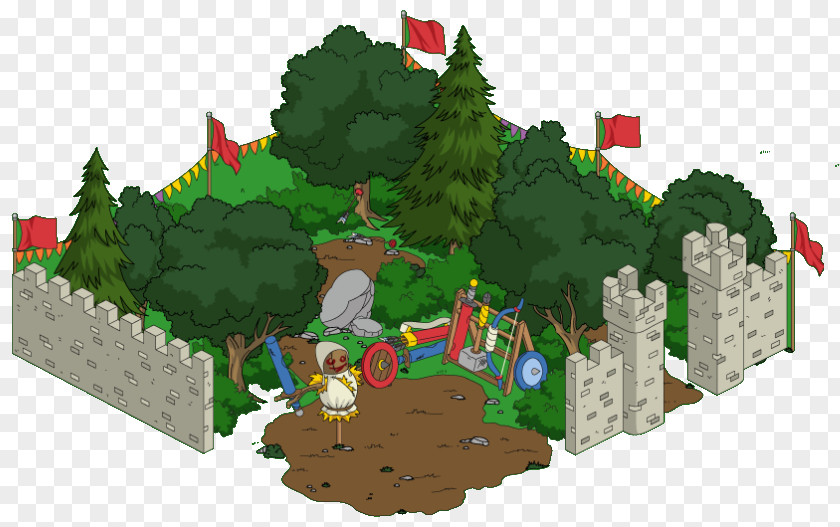 Tree Biome Cartoon Recreation PNG