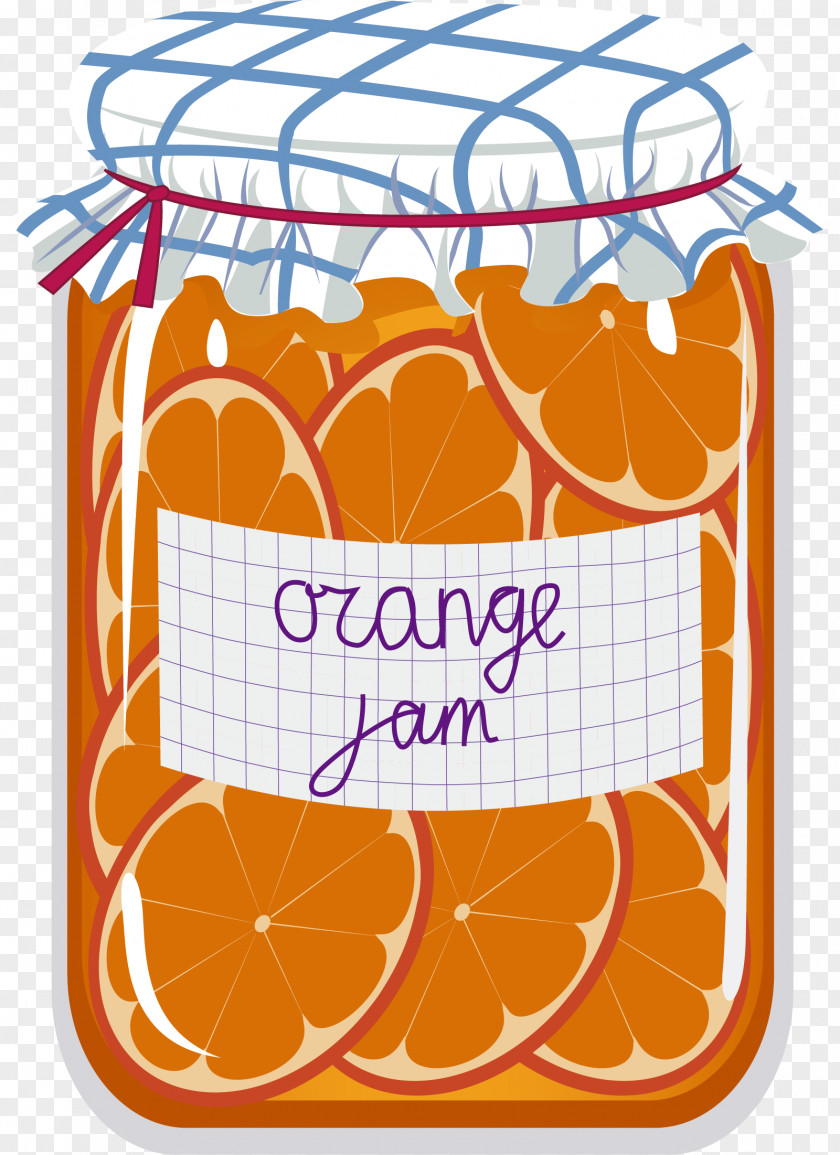 Cartoon Orange Jar Marmalade Gelatin Dessert Fruit Preserves Canning PNG