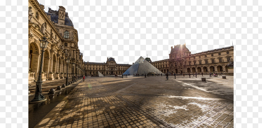 Louvre Travel Musxe9e Du Eiffel Tower Pyramid Museum Wallpaper PNG