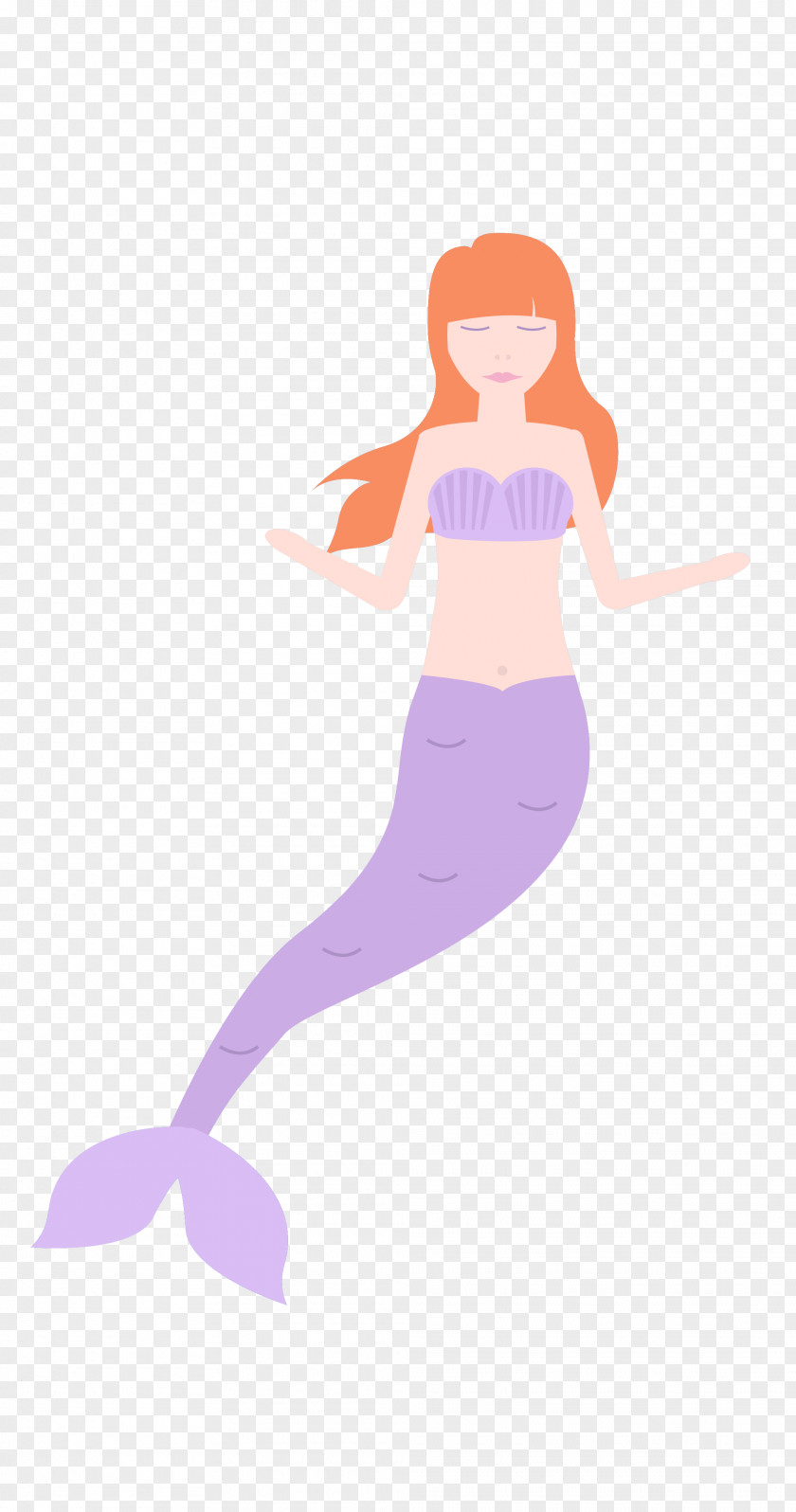 Purple Mermaid Illustration PNG