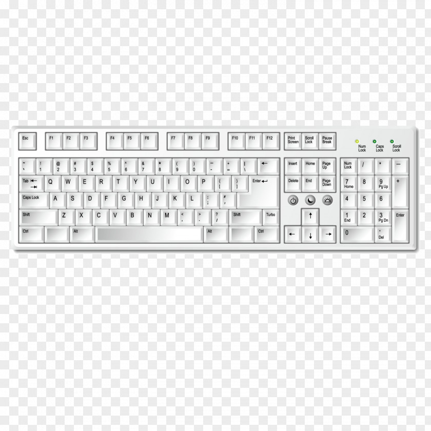 White Keyboard Computer Clip Art PNG