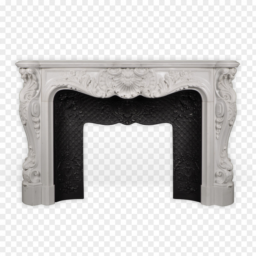 Design Fireplace Hearth Louis Quinze Marble PNG