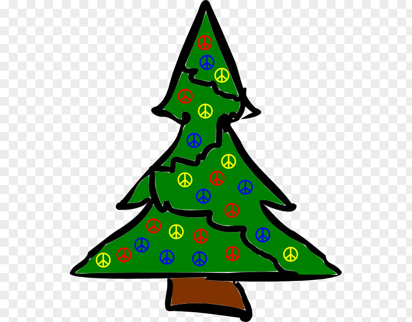 Peaceful Christmas Cliparts Tree Motif Clip Art PNG
