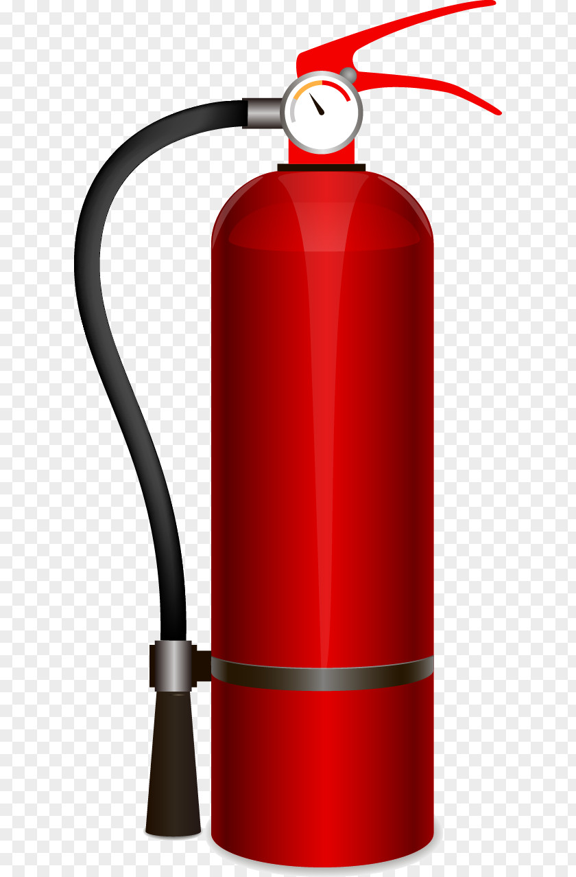 Vector Painted Red Fire Extinguisher Combustion PNG