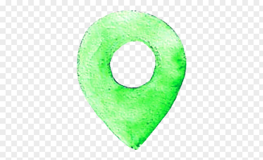 Watercolor Map Green Circle PNG