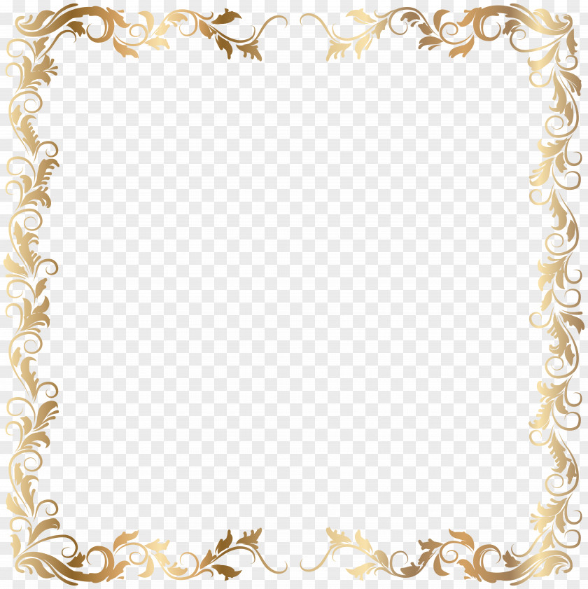 Border Picture Frames Gold Clip Art PNG