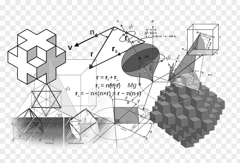 Mathematics Geometry Formula Trigonometry Cube PNG