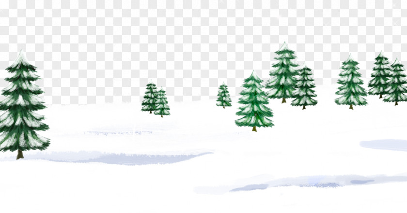 Snow On The Tree Christmas Winter Icon PNG