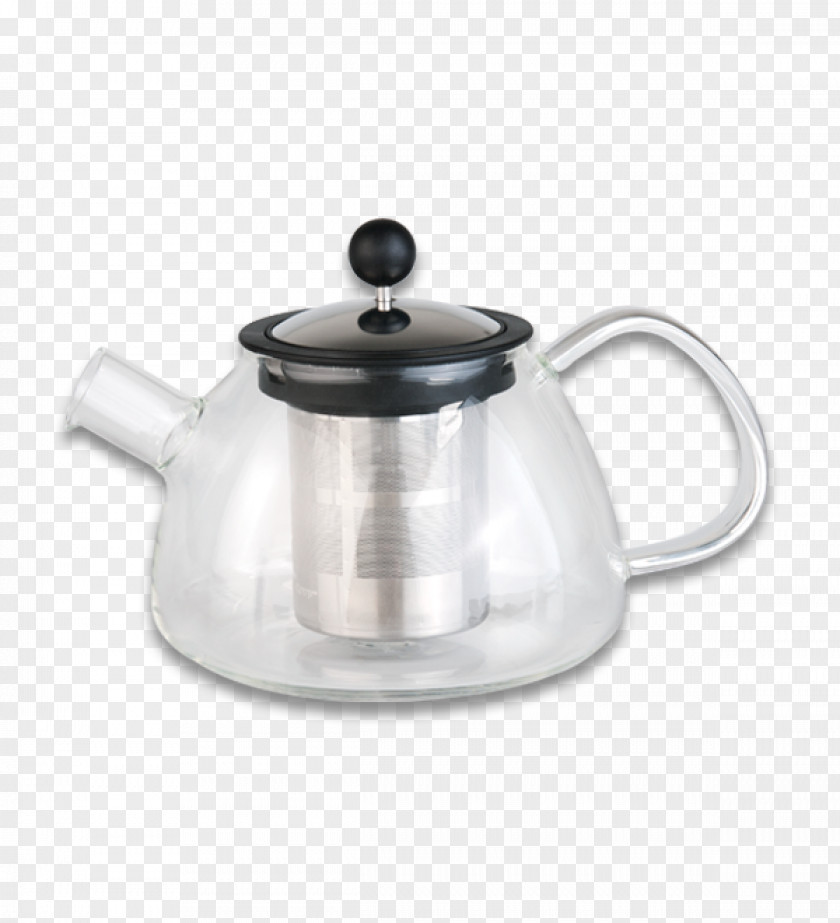 Tea Teapot Glass Steel Infuser PNG