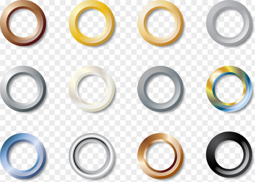 Color Creative Circles Metal Creativity PNG