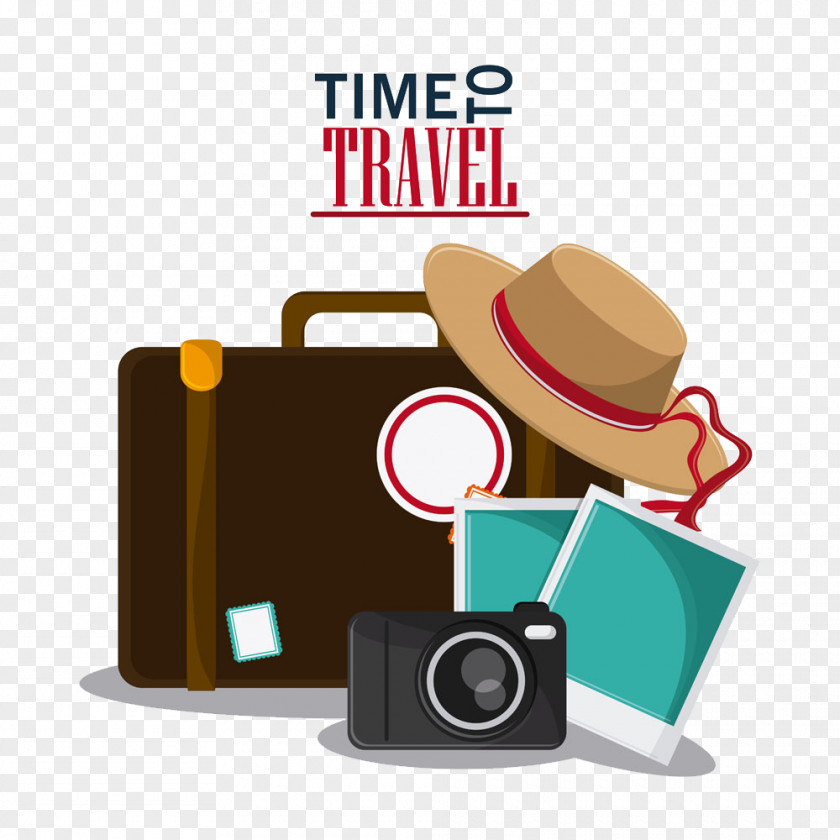 Creative Travel Vacation Baggage Illustration PNG