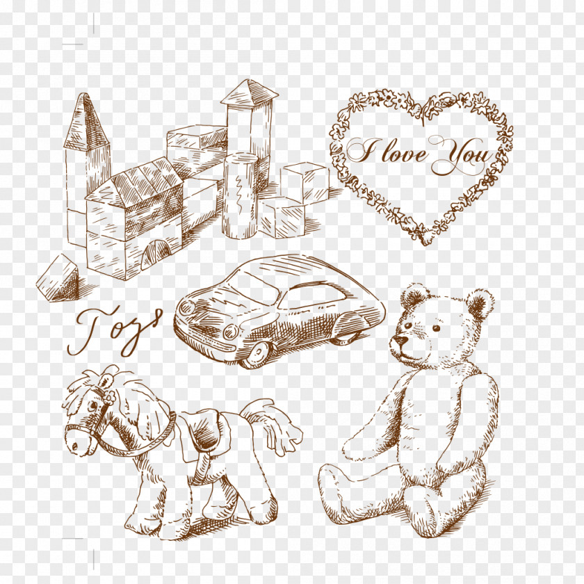 Hand Drawn Toys Toy Drawing PNG