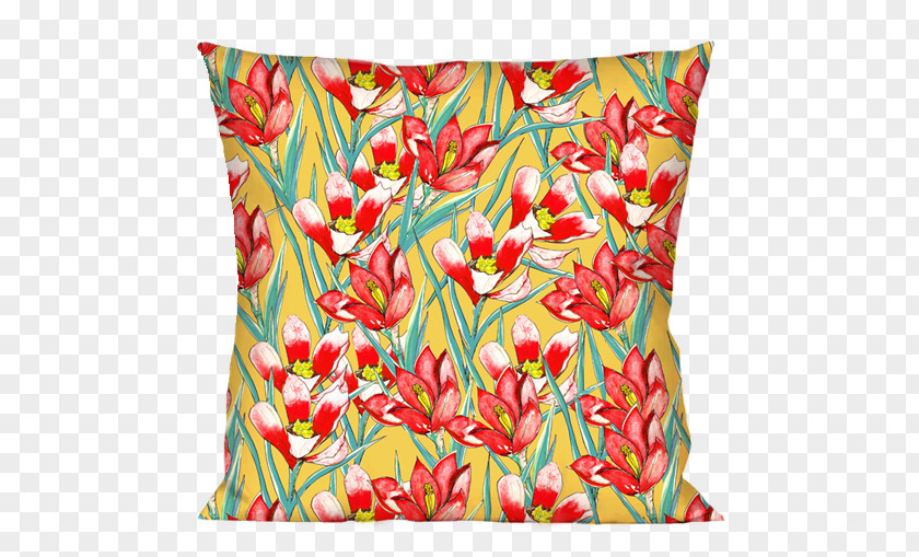Hand-painted Floral Throw Pillows Cushion Petal Rectangle PNG