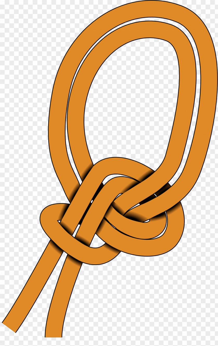 Rope Bowline On A Bight Overhand Knot With Draw-loop Butterfly Loop PNG