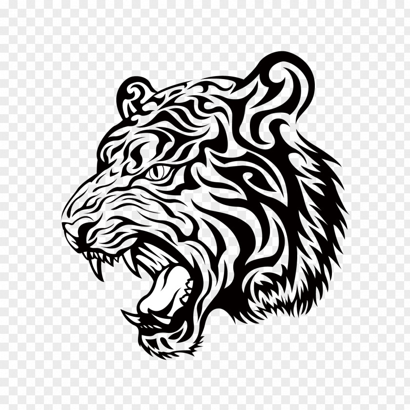 Tiger Head Vector Graphics Clip Art Image PNG