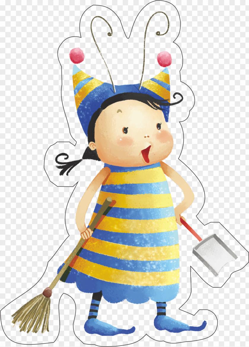 Sweeping Children Download PNG
