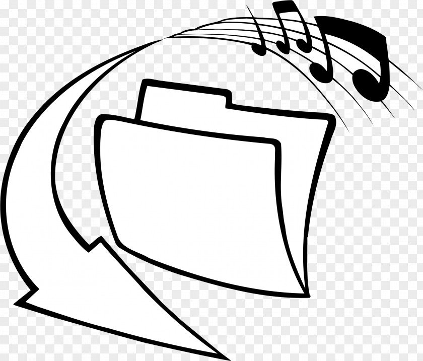 Folder Musical Note Line Art Clip PNG