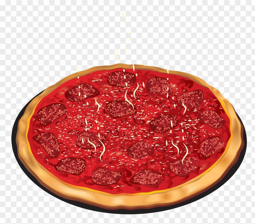 Pizza With Tomato And Salami Clipart Sausage Clip Art PNG
