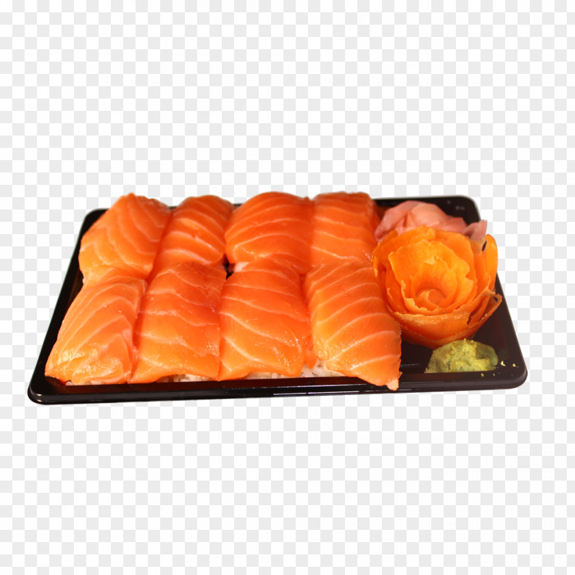 Plateau California Roll Smoked Salmon Sashimi PNG