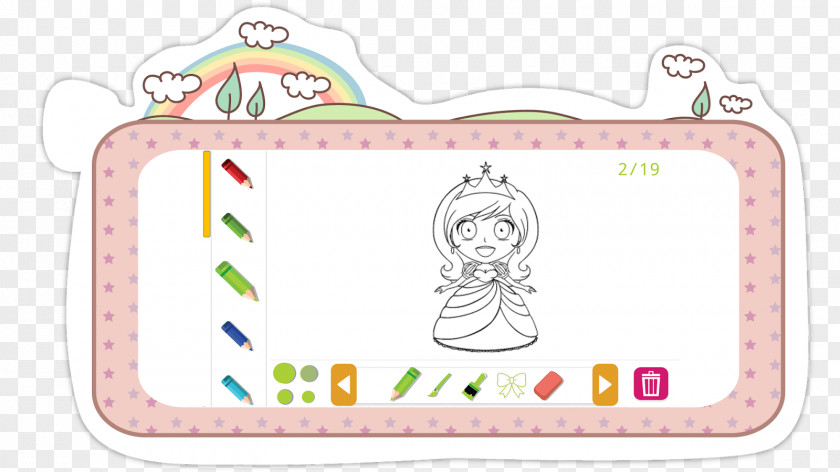 Princess Coloring Book App Pages For Kids Android PNG