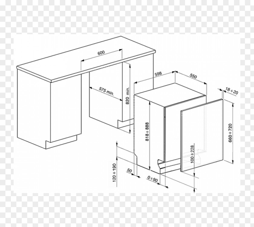 Smeg Dishwasher Cm. 60 De Dietrich DVH1342J ST332LSmeg ST332L PNG