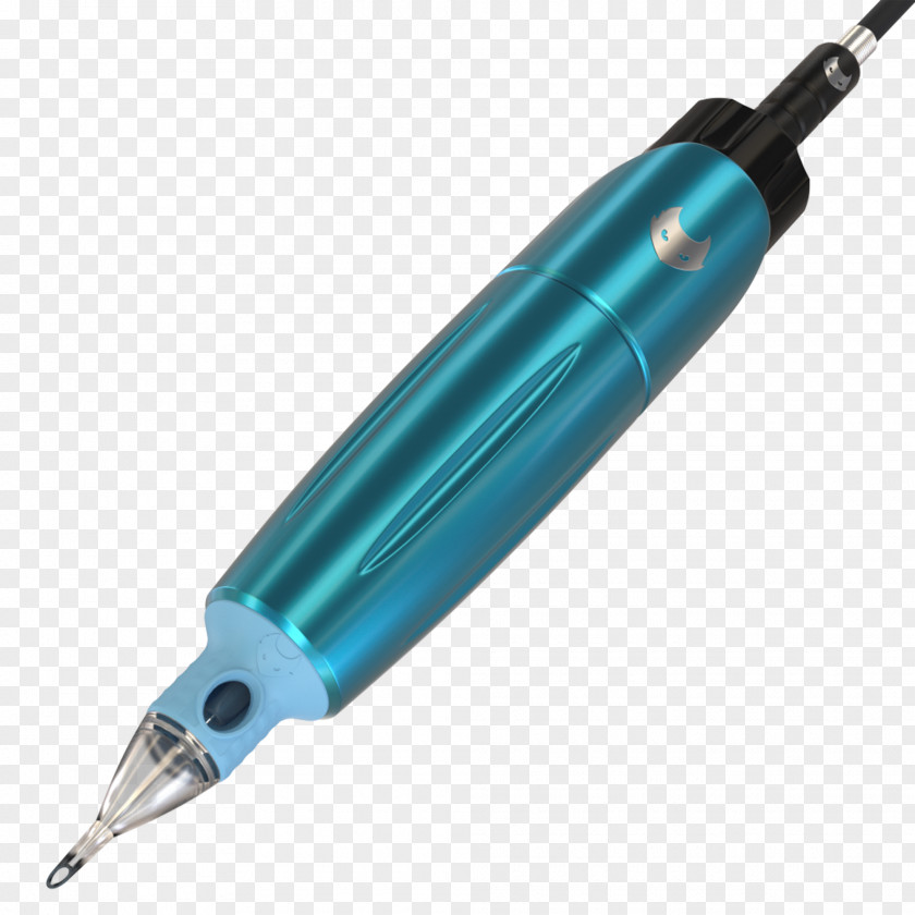 Blue Ink Tattoo Machine Pen PNG