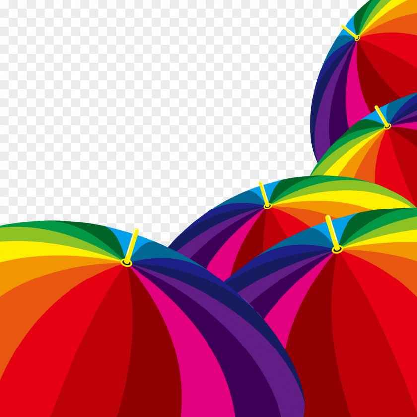 Colored Umbrella Light Color Clip Art PNG
