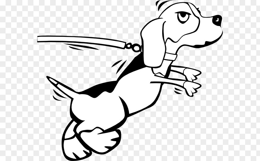 Dog Cartoons Pictures Beagle Basset Hound Leash Cartoon Clip Art PNG