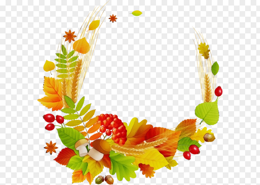 Plant Leaf Autumn Watercolor PNG