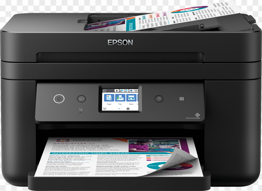 Printer Epson WorkForce WF-2860DWF Inkjet Multifunction A4 WF-2860 All-in-One Multi-function Duplex Document Scanner N Pages/min PNG