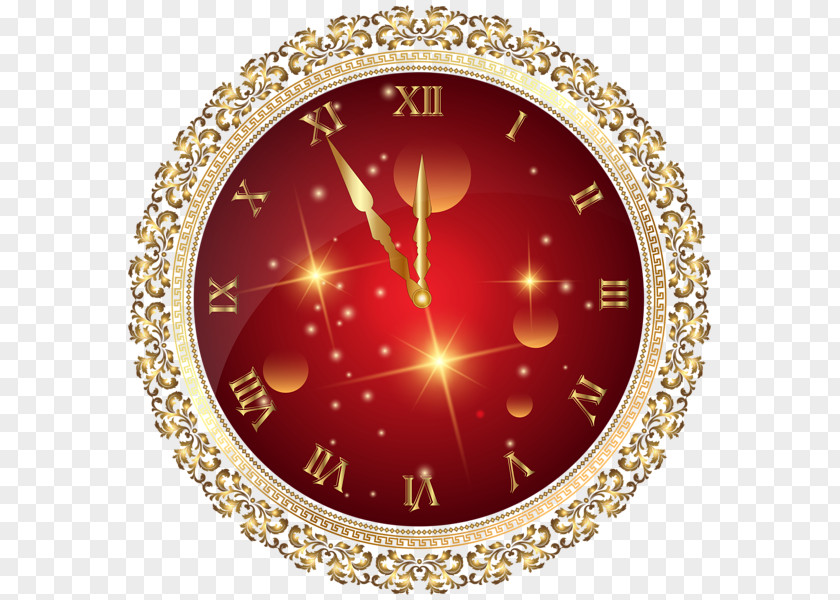 Clock New Year Christmas Clip Art PNG