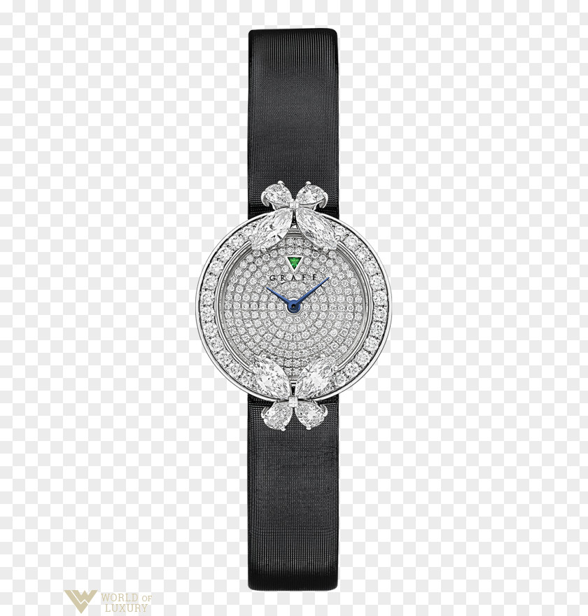 Gold Breitling Flying B Watch Strap Graff Diamonds Clock PNG