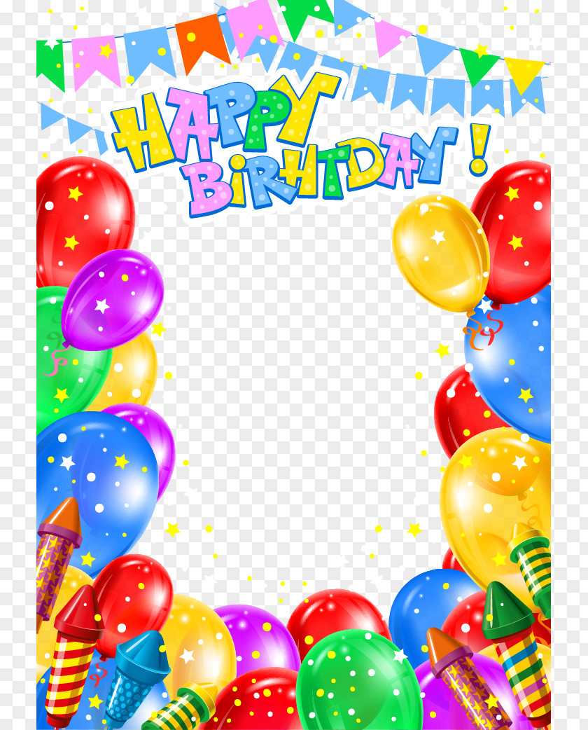 Happy Birthday Gifts Poster Balloon Wedding Invitation Greeting Card PNG