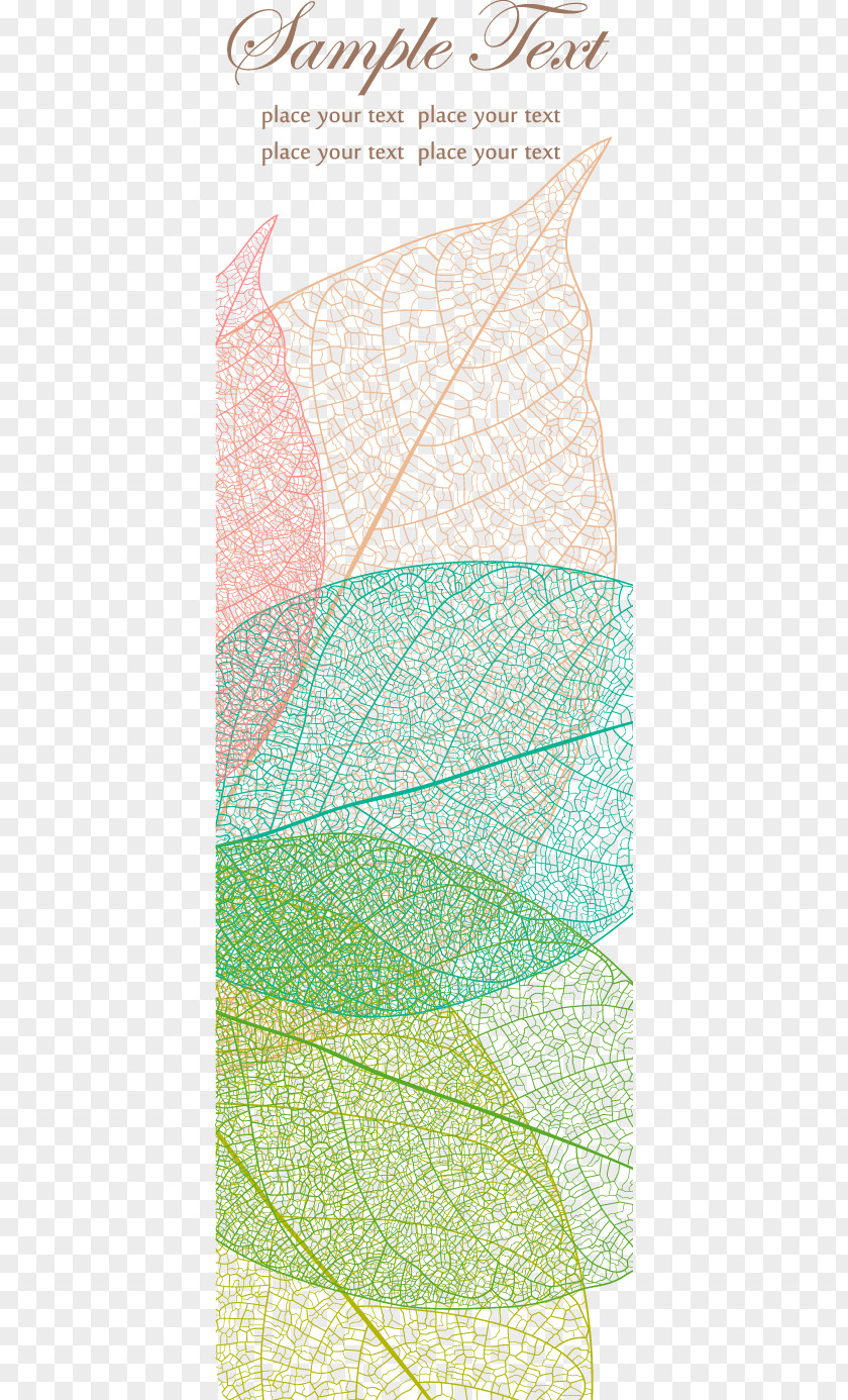 Leaves Texture Shading Card Paper PNG