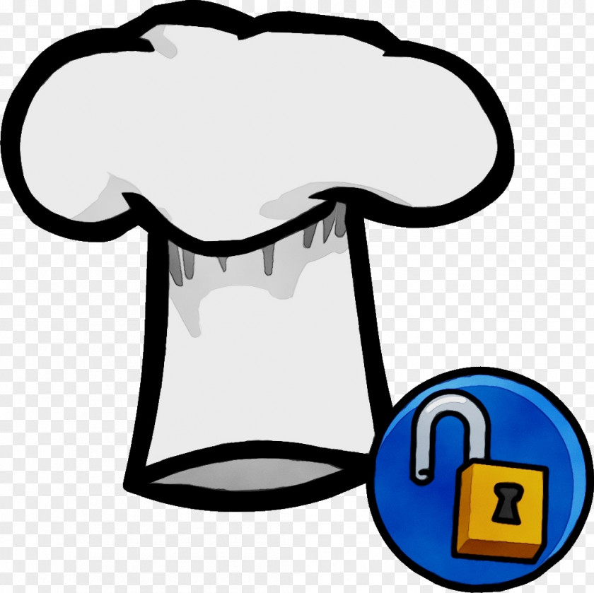 Line Art Cook Chef Hat PNG