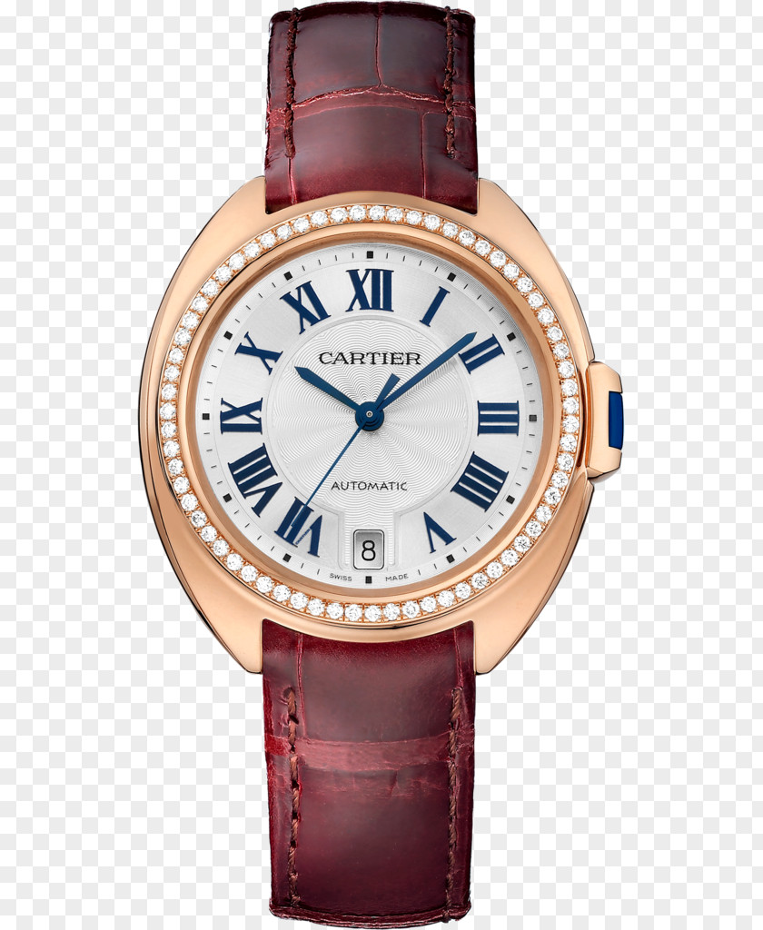 Span And Div Cartier Watch Colored Gold Movement PNG