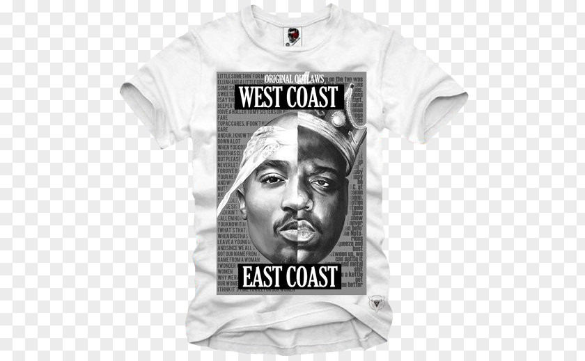 T-shirt The Notorious B.I.G. Biggie & Tupac East Coast–West Coast Hip Hop Rivalry PNG