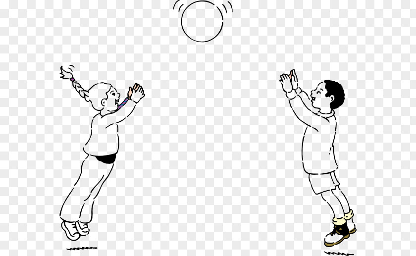 Children Playing Ball Game Play Catch Clip Art PNG