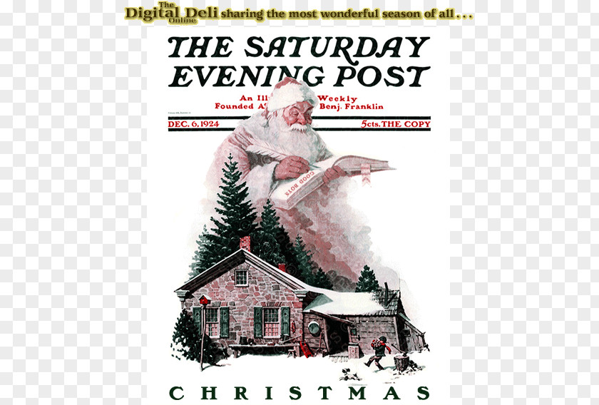 Golden Age Of Radio Santa Claus The Saturday Evening Post War News Magazine A Visit From St. Nicholas PNG